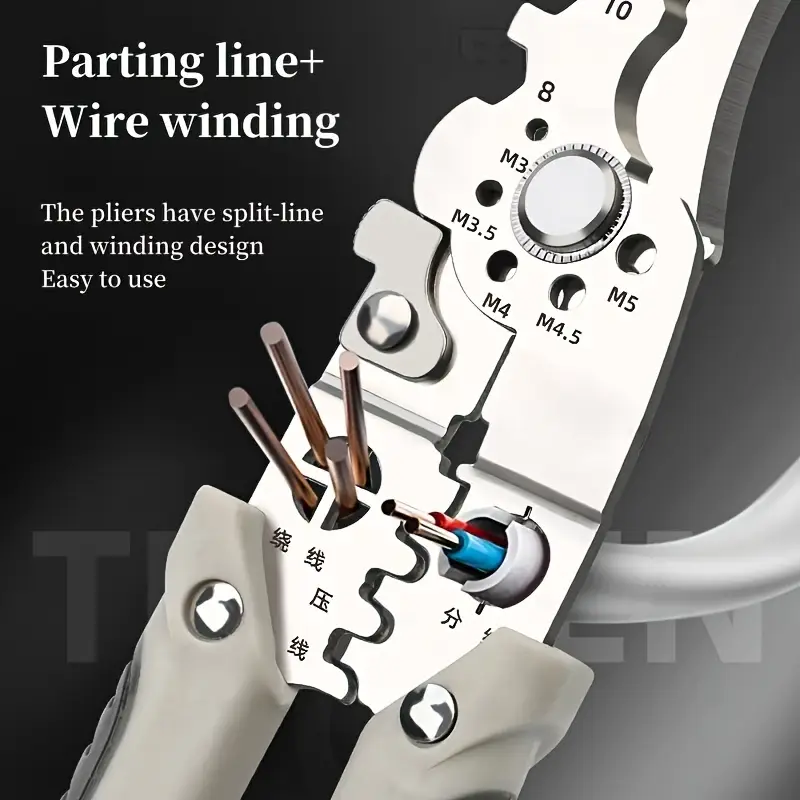 Multi-Functional Stainless Steel Wire Cutter and Stripper Pliers - Image 5
